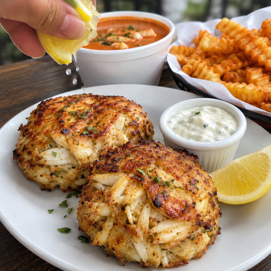 Example post image for a crab cake and seafood carryout in Baltimore, MD