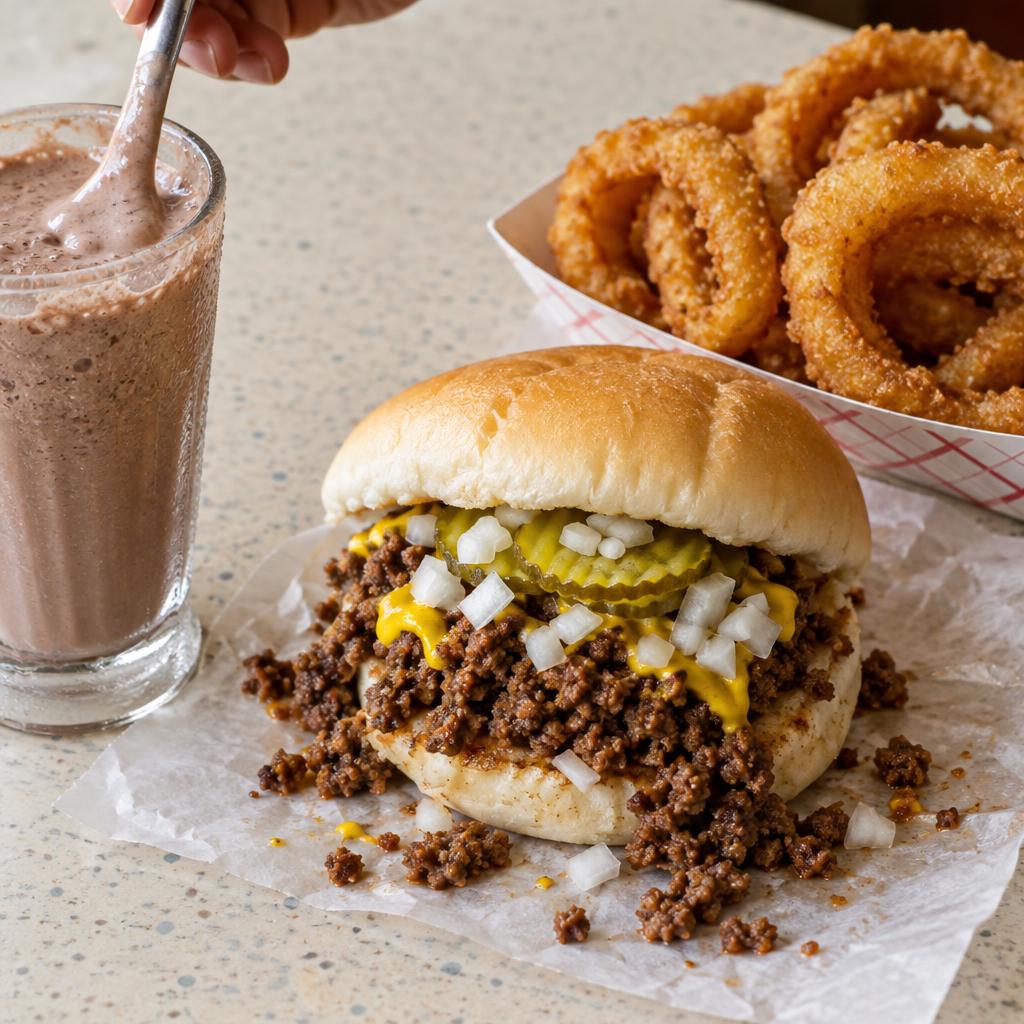 Example post image for a loose-meat sandwich shop
