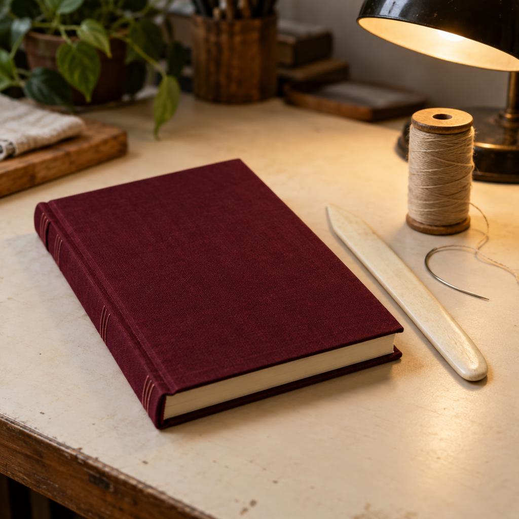 Example post image for a bookbinding repair atelier