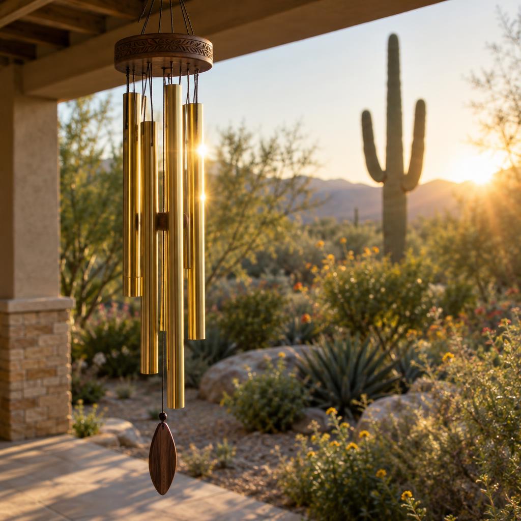 Example post image for a brass wind chime workshop