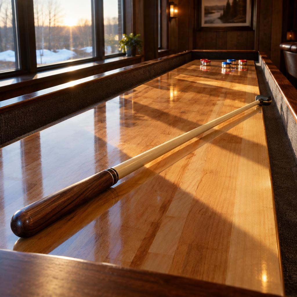 Example post image for a custom shuffleboard cue workshop