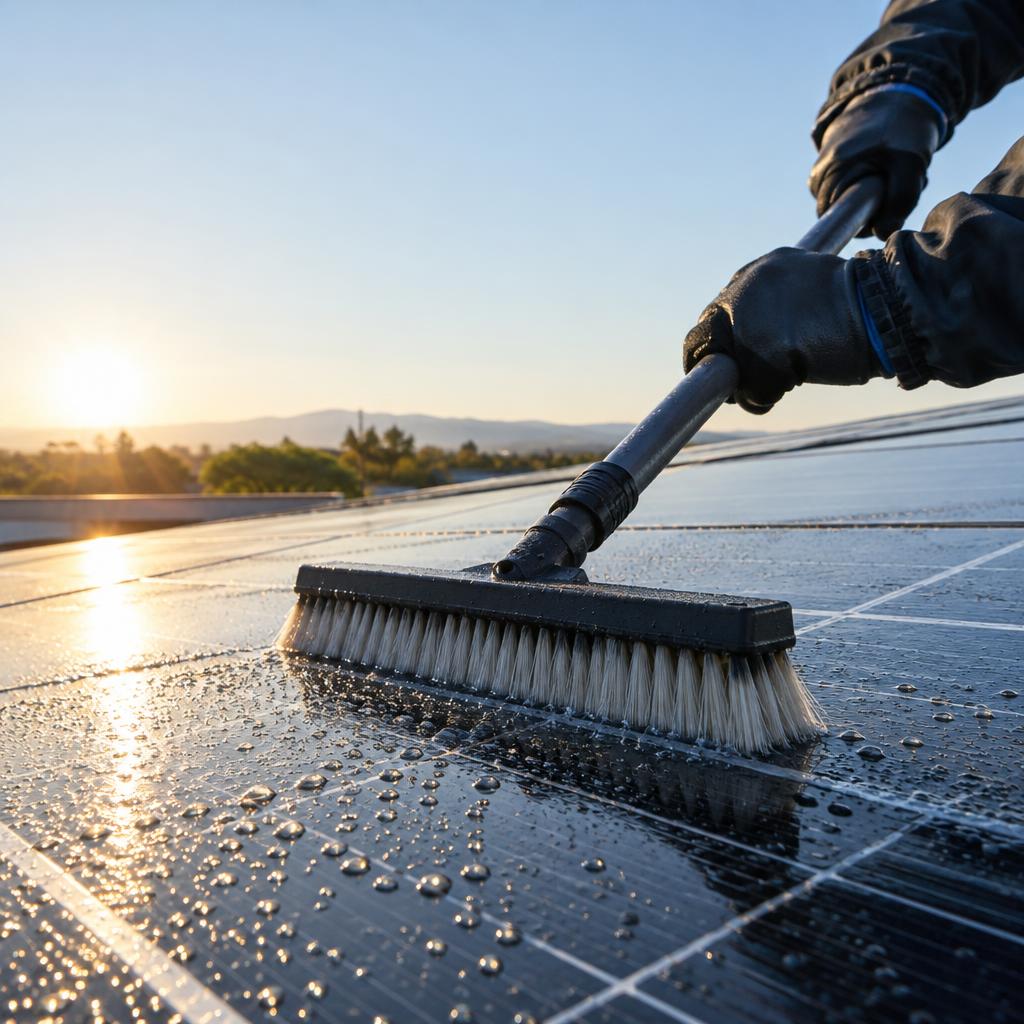 Example post image for a solar panel cleaning service in Riverside, CA
