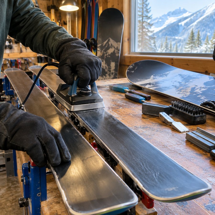Example post image for a ski and snowboard tune shop